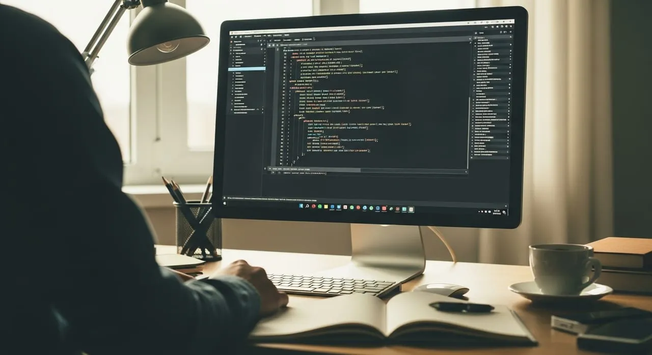 Clean source code on a developer's monitor