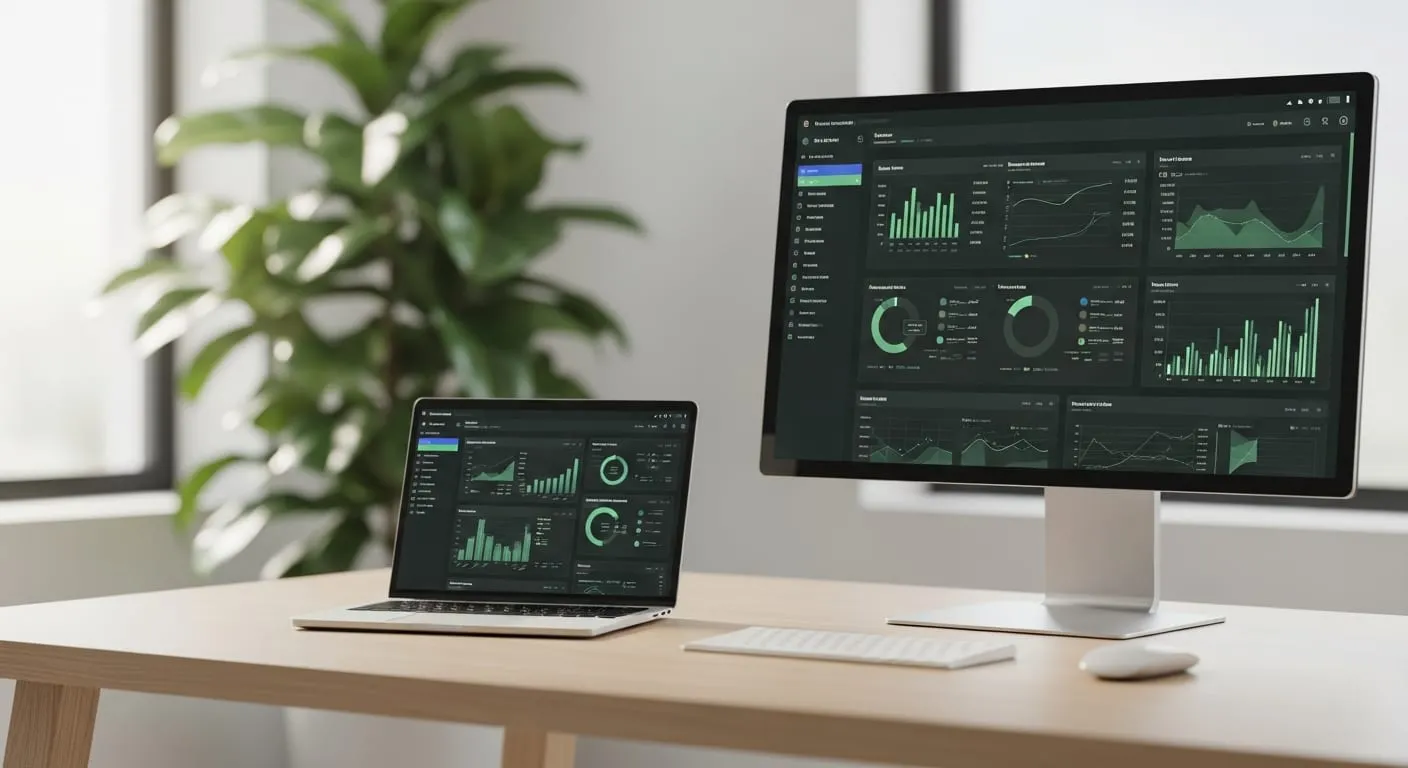 VisibleSeed analytics dashboard on a desk
